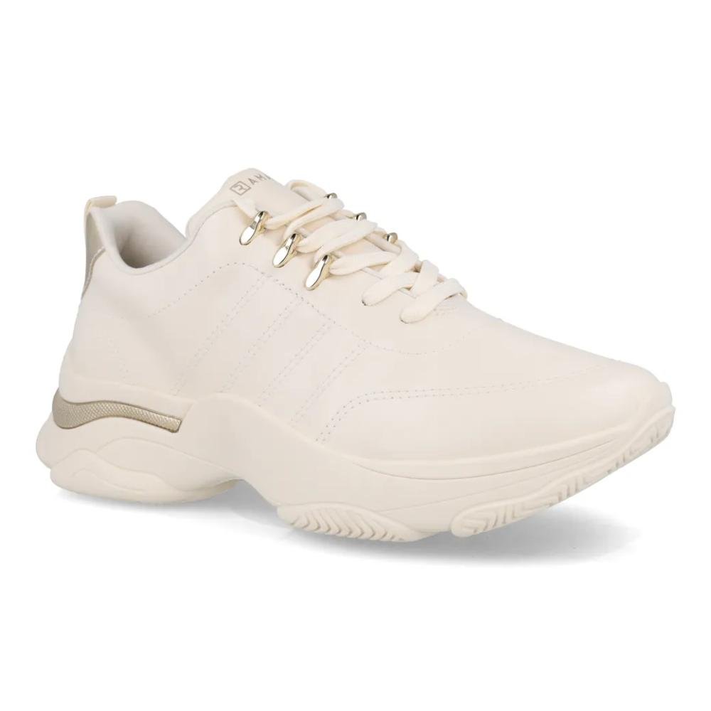 Tênis Ramarim Detalhe Metalizado Feminino Creme 3