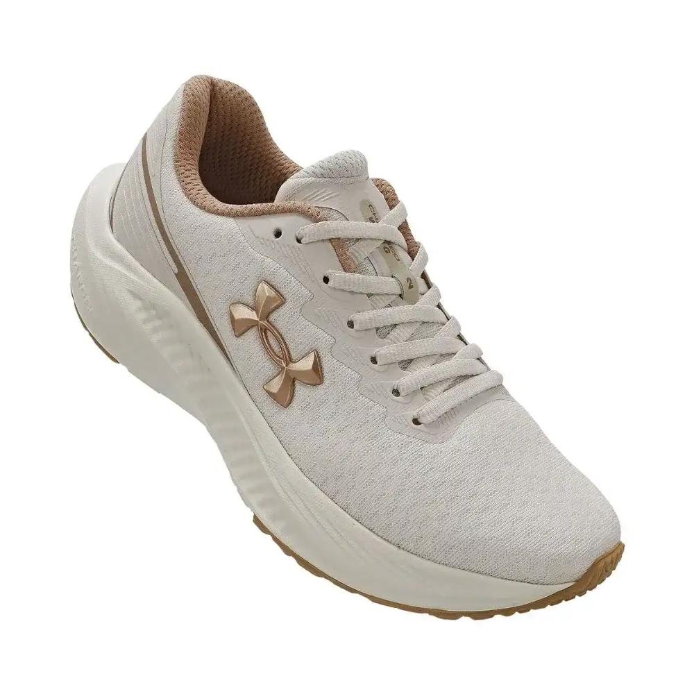 Tênis Under Armour Charged Wing 2 Feminino Creme/Dourado 3