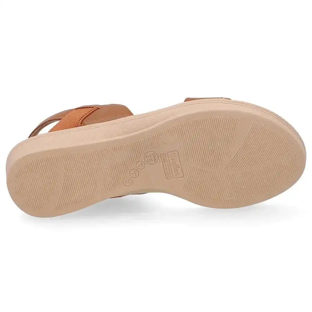 Sandália Usaflex Conforto Tiras Feminino Caramelo 4