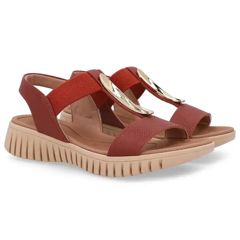 Sandália Usaflex Detalhe Tratorada Feminina Marrom 2