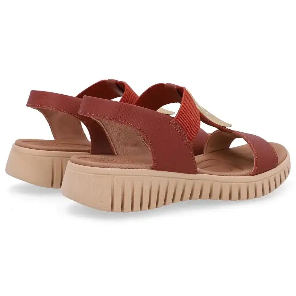 Sandália Usaflex Detalhe Tratorada Feminina Marrom 3