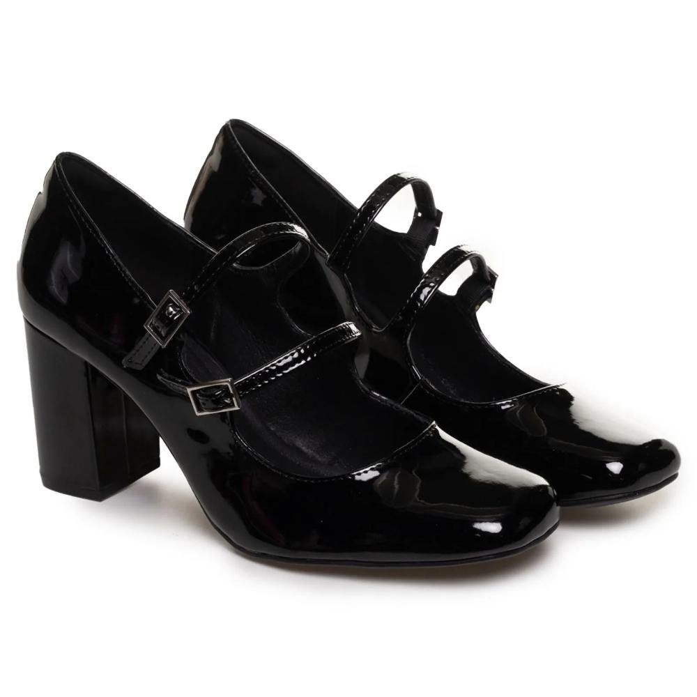 Sapato Via Marte Fivela Feminino Preto 4