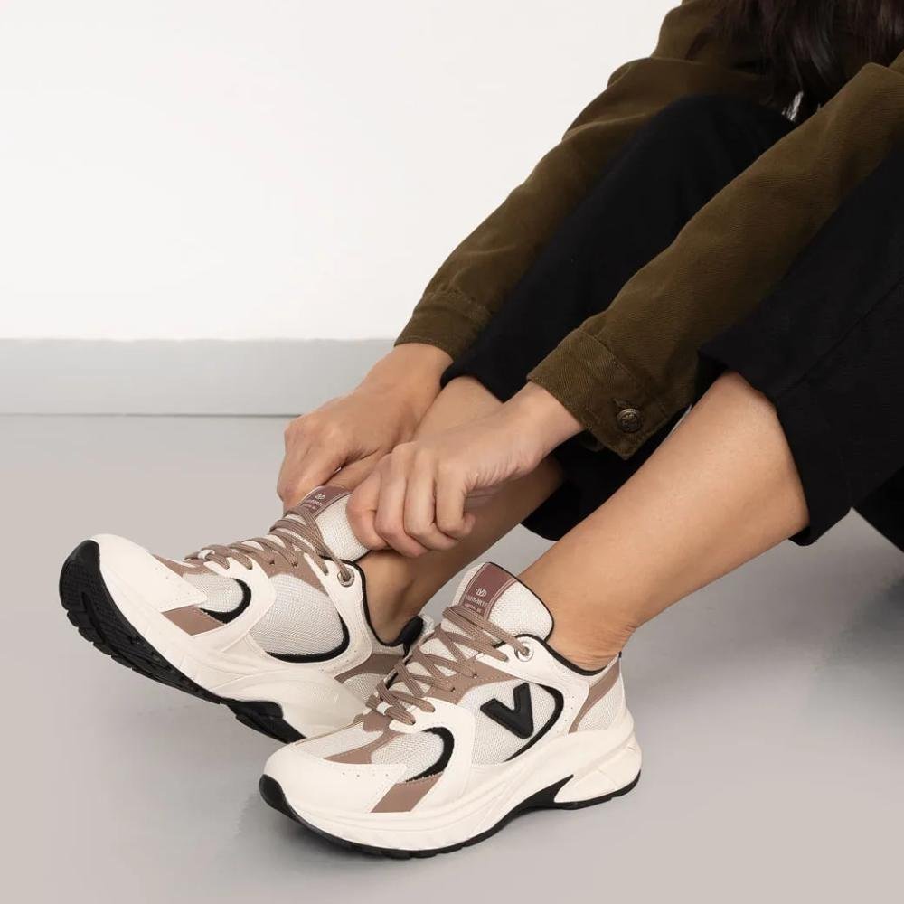 Tênis Via Marte Tela Feminino Off White/Preto 8