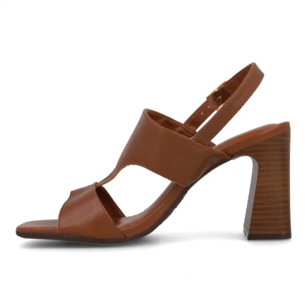 Sandália Via Marte Salto Bloco Feminina Marrom 2