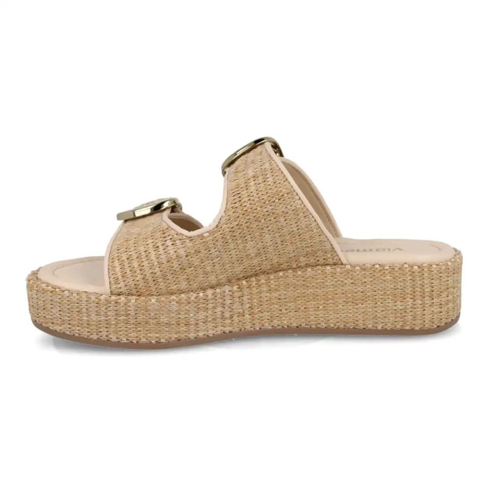 Tamanco Via Marte Ráfia Feminino Bege 2