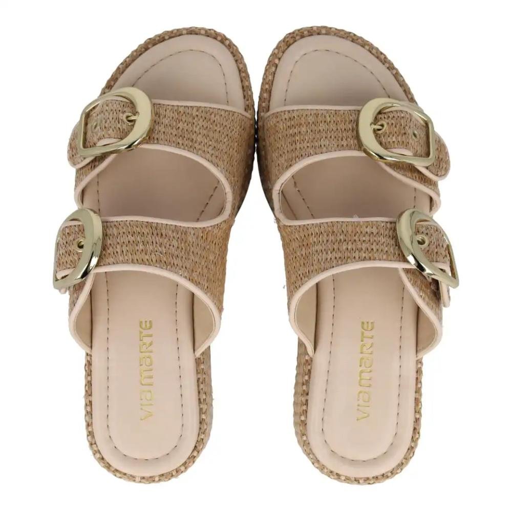 Tamanco Via Marte Ráfia Feminino Bege 7