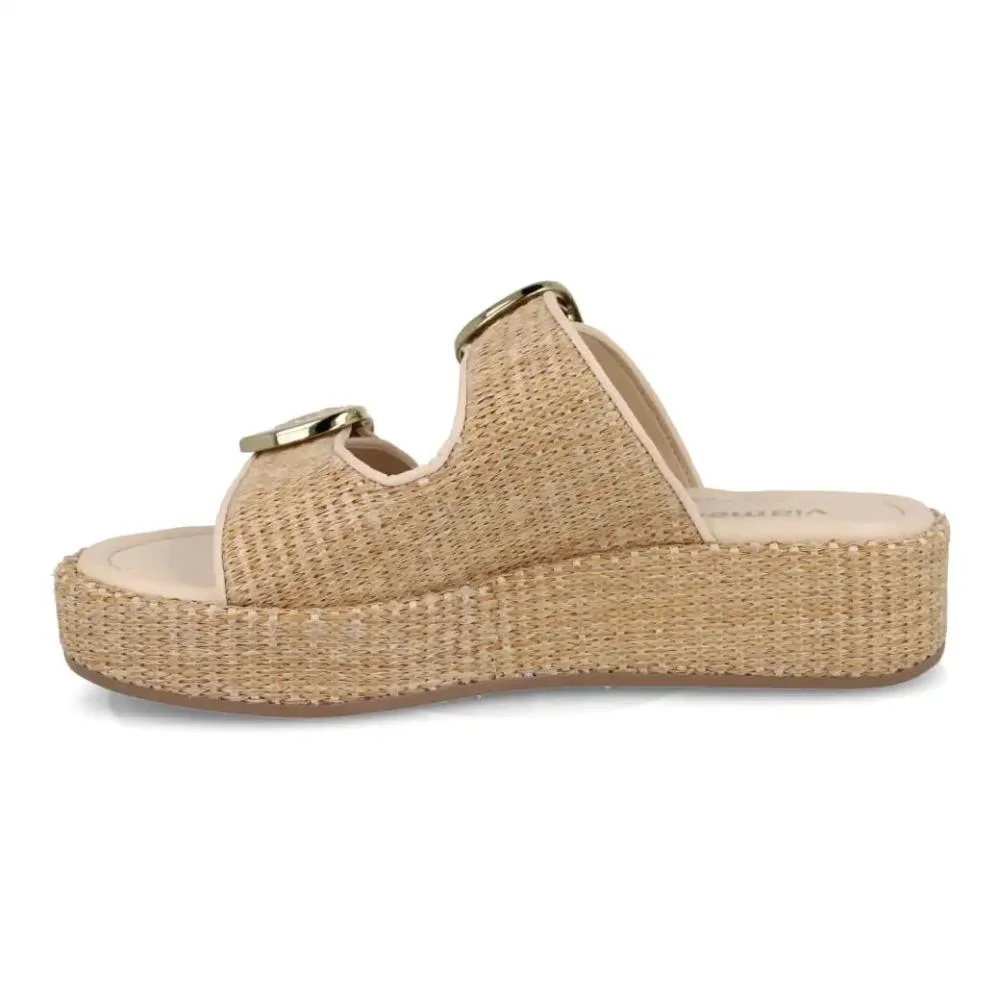 Tamanco Via Marte Ráfia Feminino Bege 2