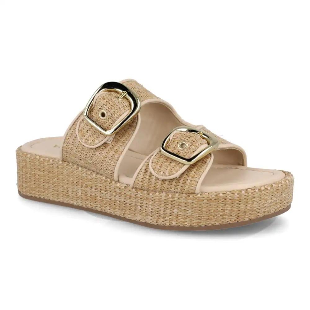 Tamanco Via Marte Ráfia Feminino Bege 3