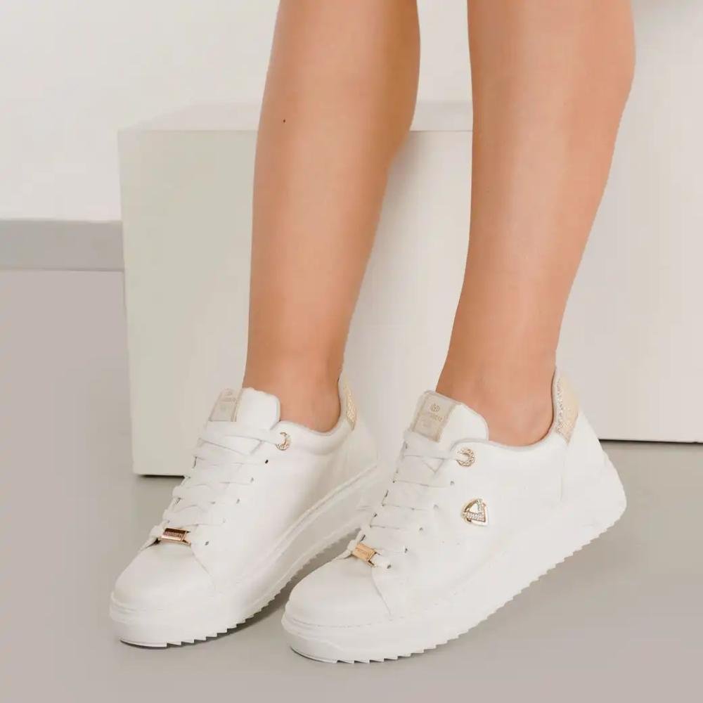 Tênis Via Marte Napa Plataforma Feminino Branco 9