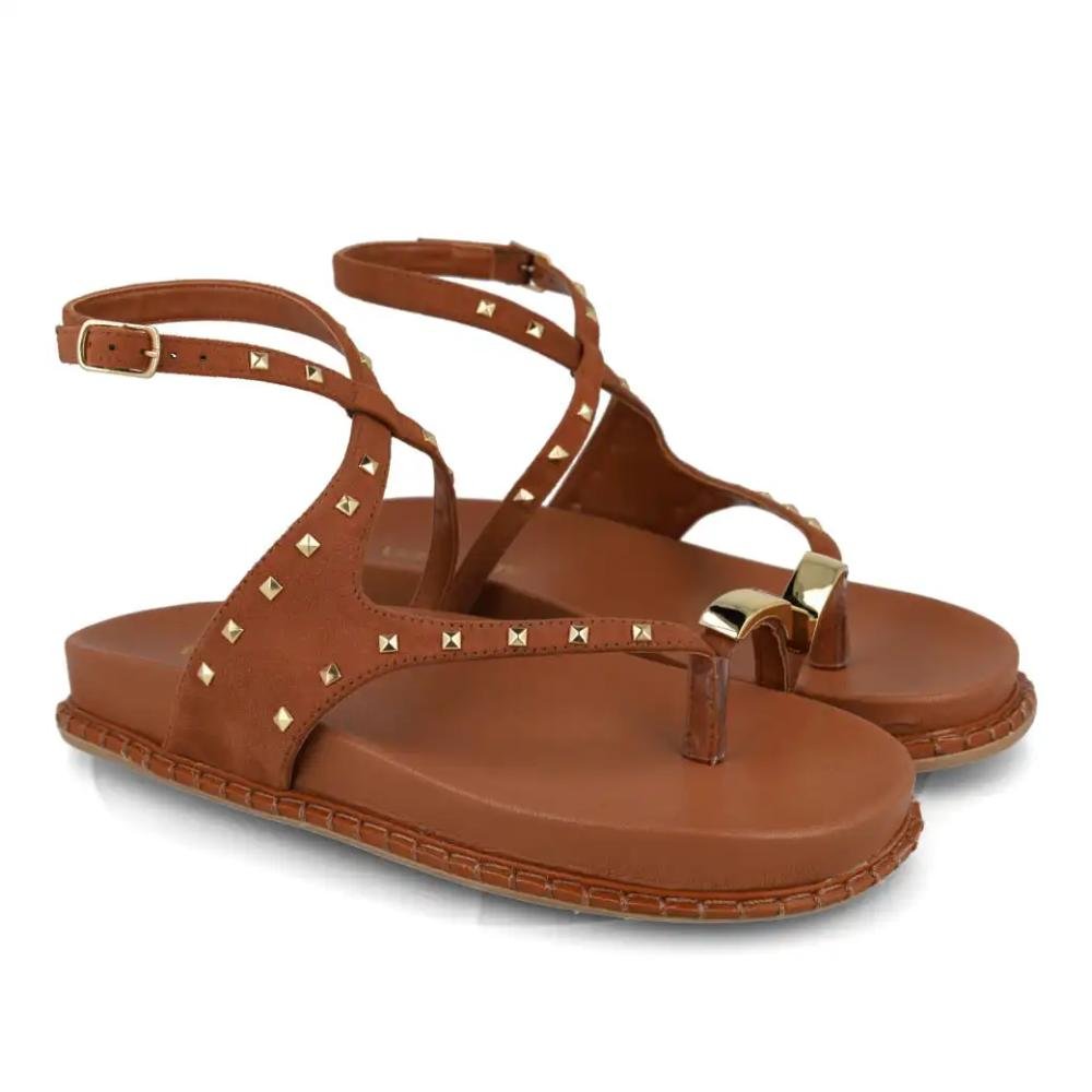 Sandália Via Marte Camurça Feminina Marrom 4