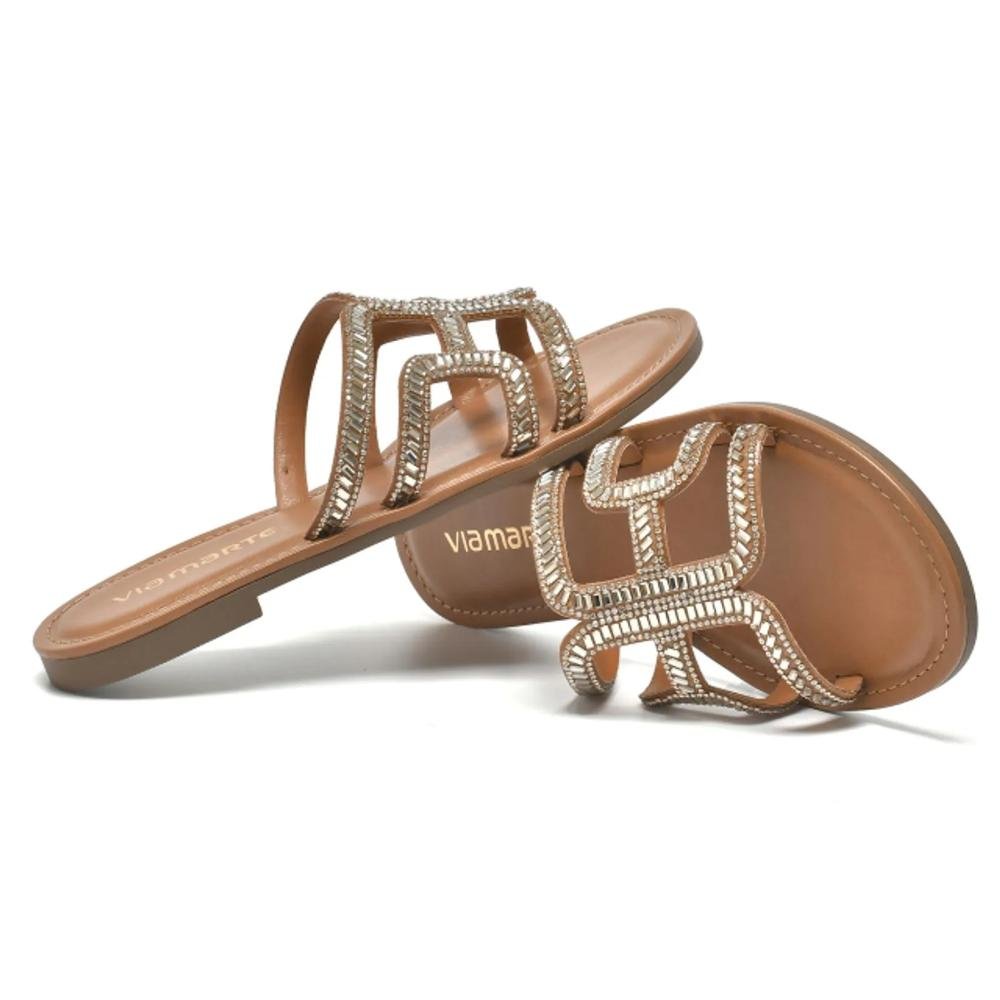 Tamanco Via Marte Rasteiro Feminino Bege 3