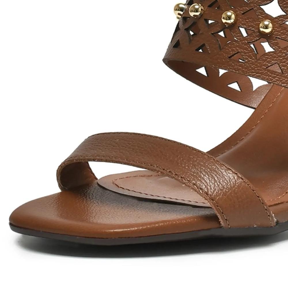 Tamanco Via Marte Salto Grosso Feminino Marrom 3