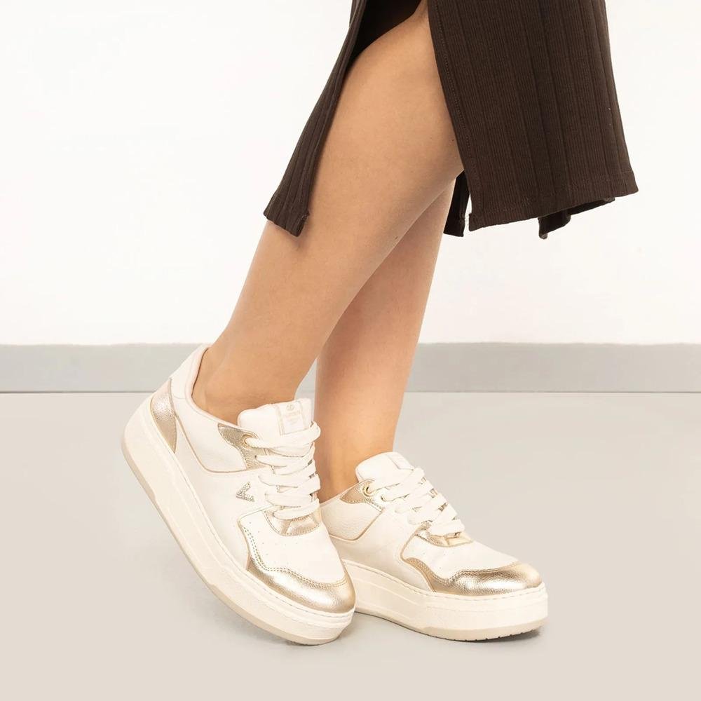 Tênis Via Marte Casual Feminino Branco/Prata 5