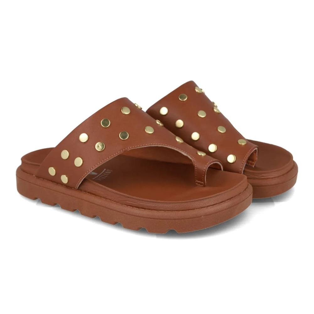 Sandália Vizzano Casual Tiras Cruzadas Feminina Marrom 4