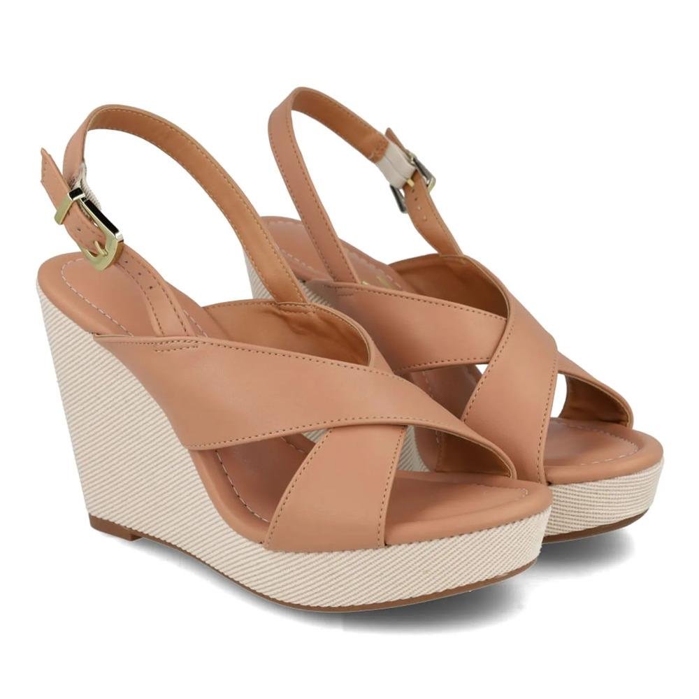 Sandália Vizzano Anabela Casual Feminina Nude 4