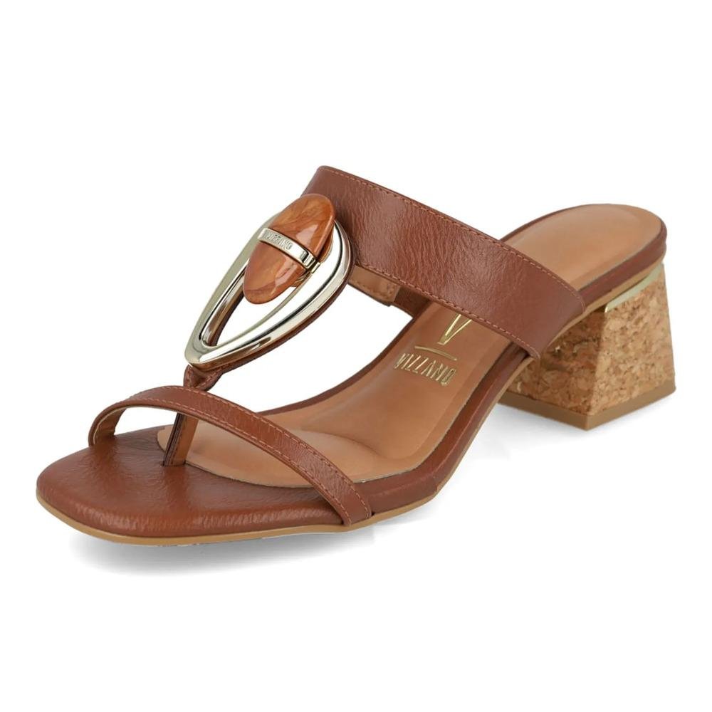 Tamanco Vizzano Detalhe Metalizado Feminino Marrom 4