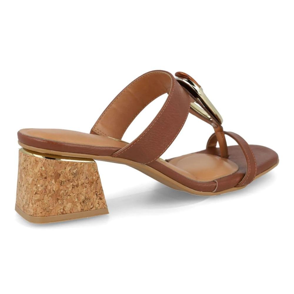 Tamanco Vizzano Detalhe Metalizado Feminino Marrom 5