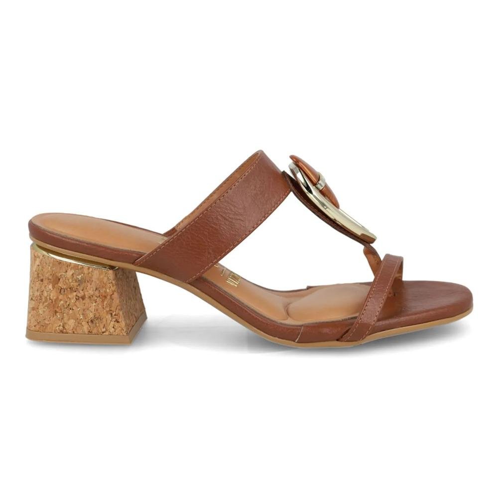 Tamanco Vizzano Detalhe Metalizado Feminino Marrom 6
