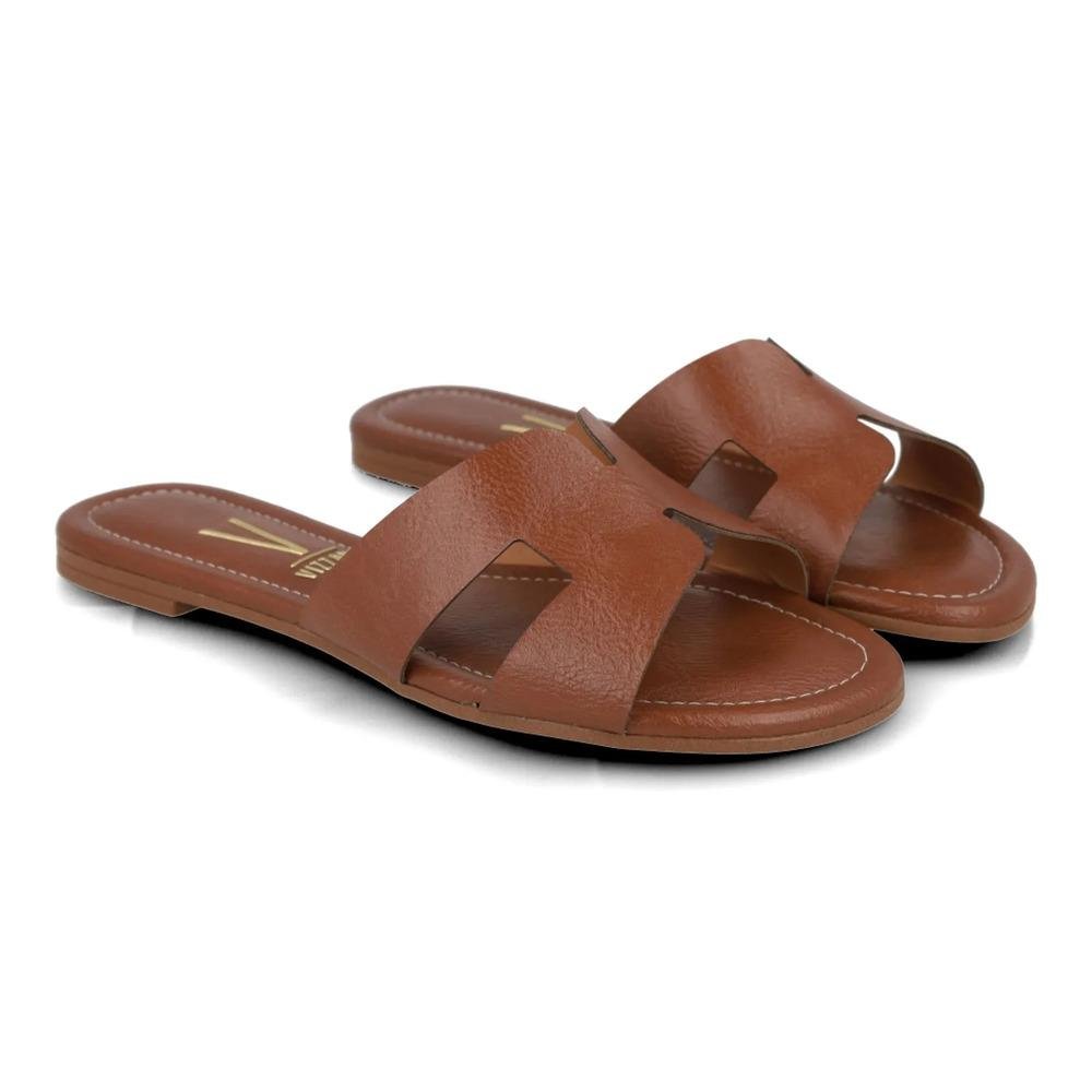 Sandália Vizzano Rasteira Feminina Marrom 2