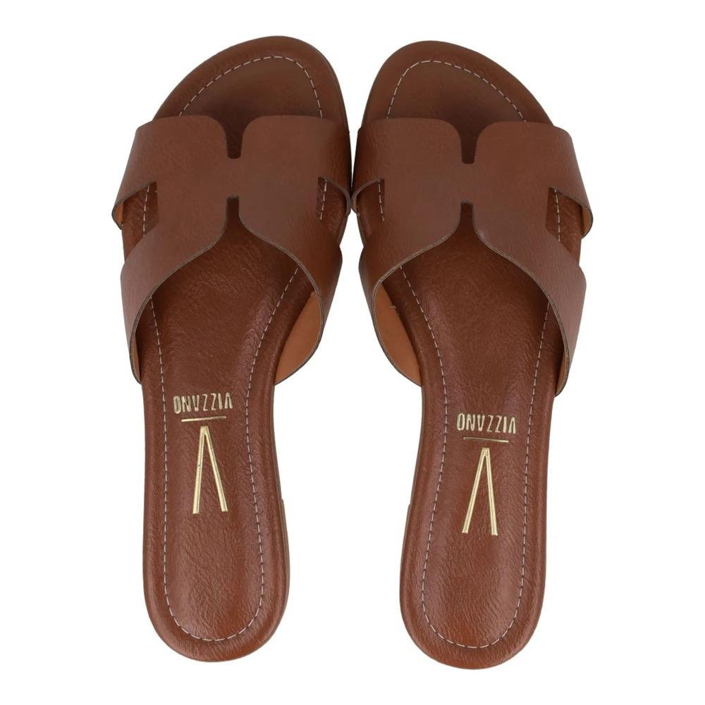 Sandália Vizzano Rasteira Feminina Marrom 4