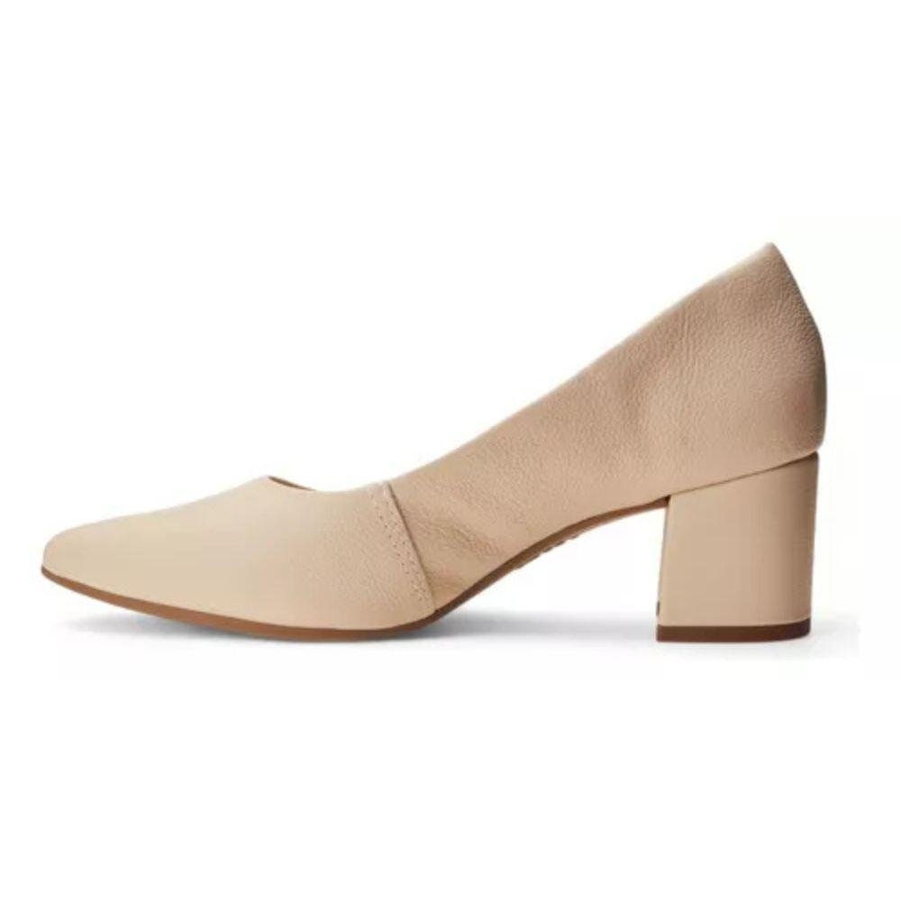 Sapato Dakota Scarpin Salto Grosso Feminino Bege 2
