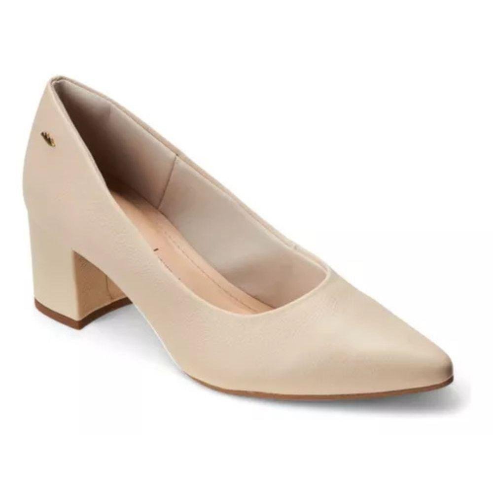 Sapato Dakota Scarpin Salto Grosso Feminino Bege 3