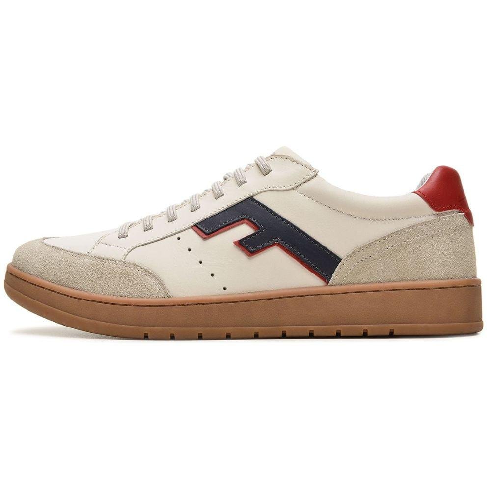 Sapatênis Freeway Elástico Couro Masculino Bege 7