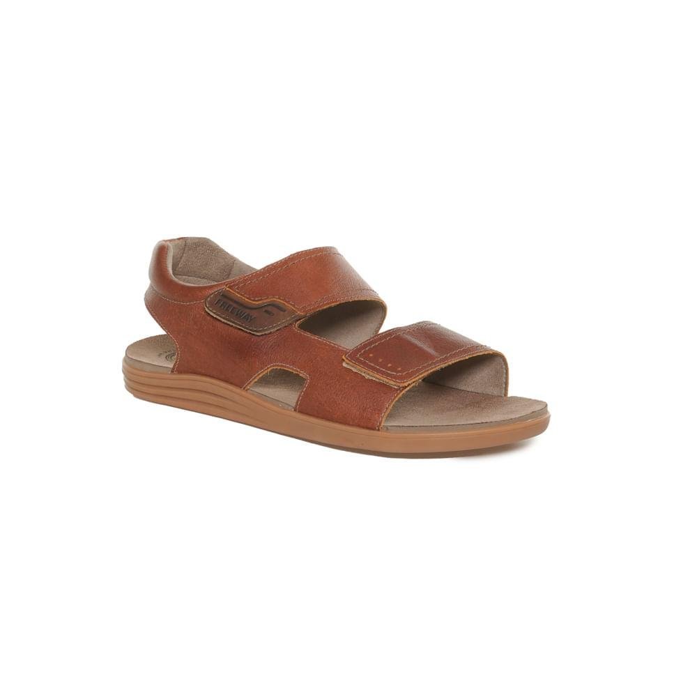 Sandália Freeway Velcro Masculina Marrom 3