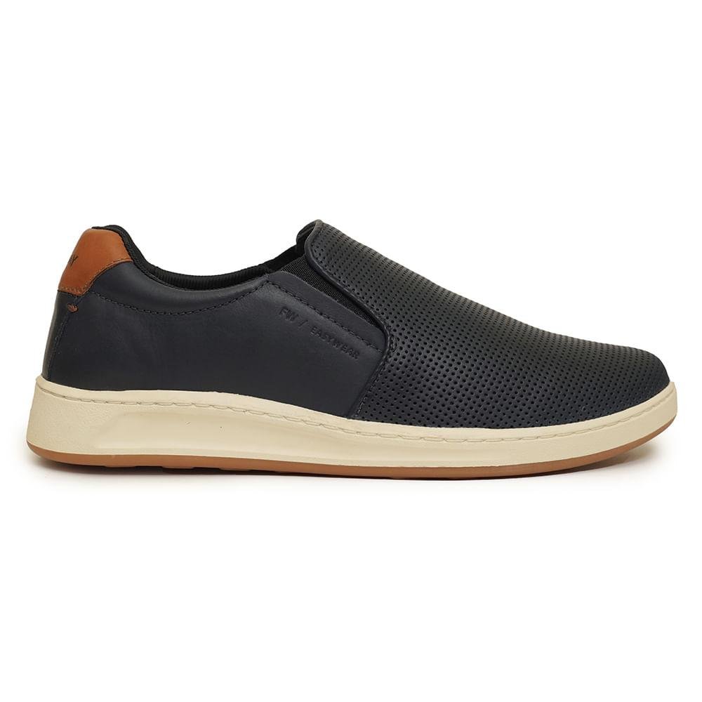 Sapato Freeway Slip On Couro Masculino