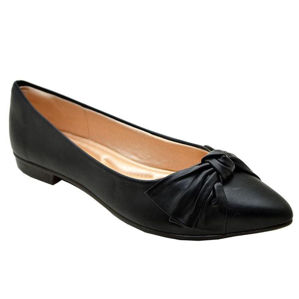 Sapatilha Light Gel Laço Bico Fino Feminina