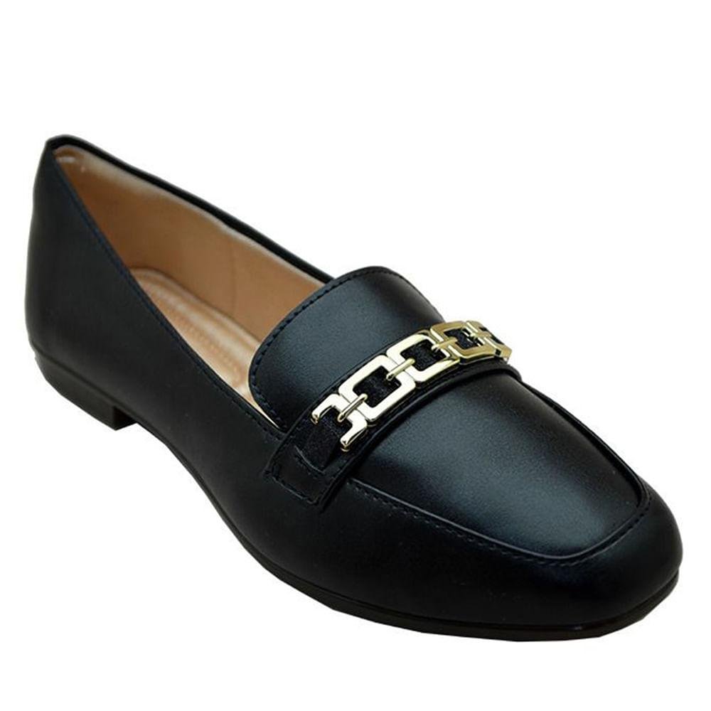 Sapato Mocassim Light Gel Metal Feminino