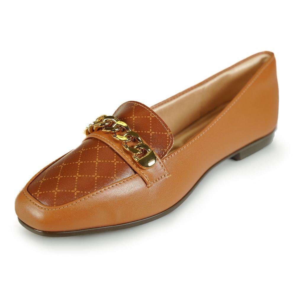 Sapato Mocassim Light Gel Fivela Feminino Marrom 5