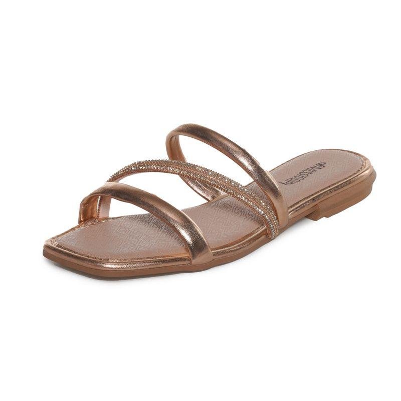 Rasteira Mississipi Tiras Feminina Bronze 4