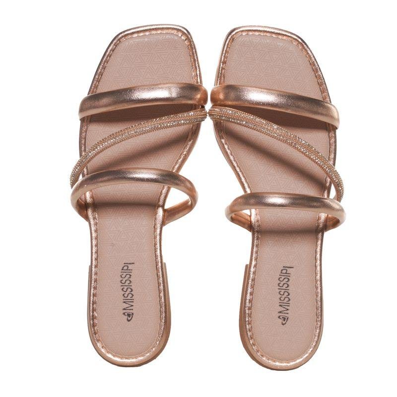 Rasteira Mississipi Tiras Feminina Bronze 5
