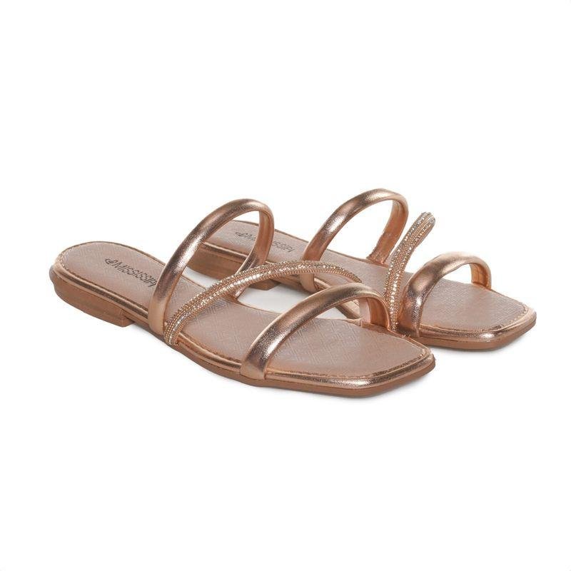 Rasteira Mississipi Tiras Feminina Bronze 3
