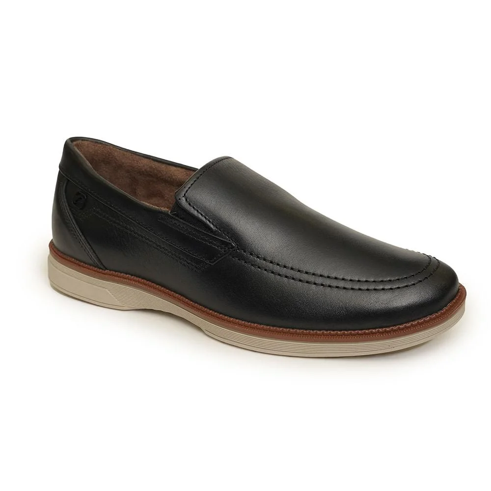 Sapato Mocassim Pegada Masculino Preto 3