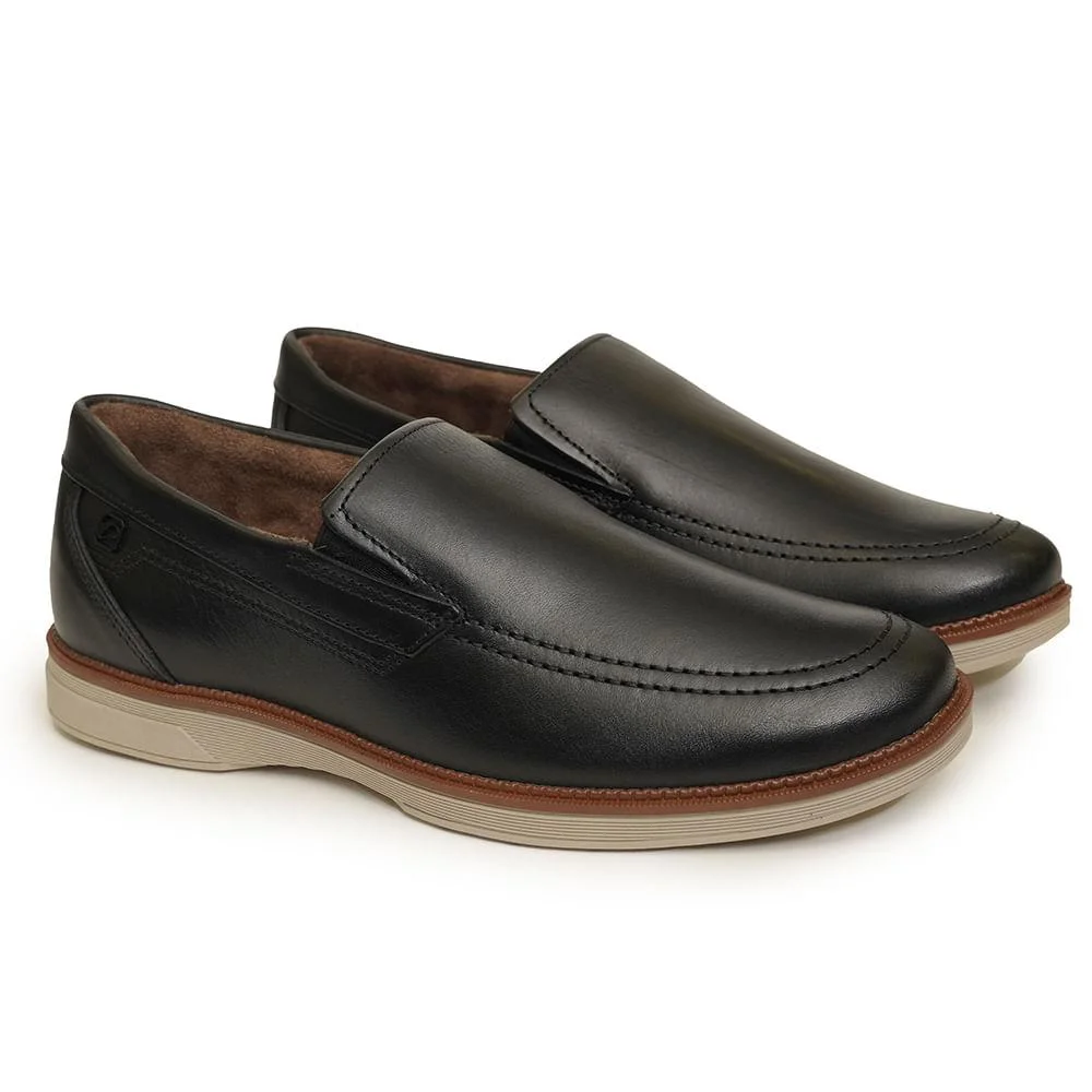Sapato Mocassim Pegada Masculino Preto 4