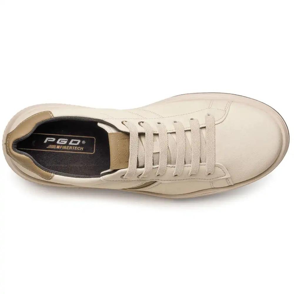 Tênis Pegada Casual Masculino Bege 4