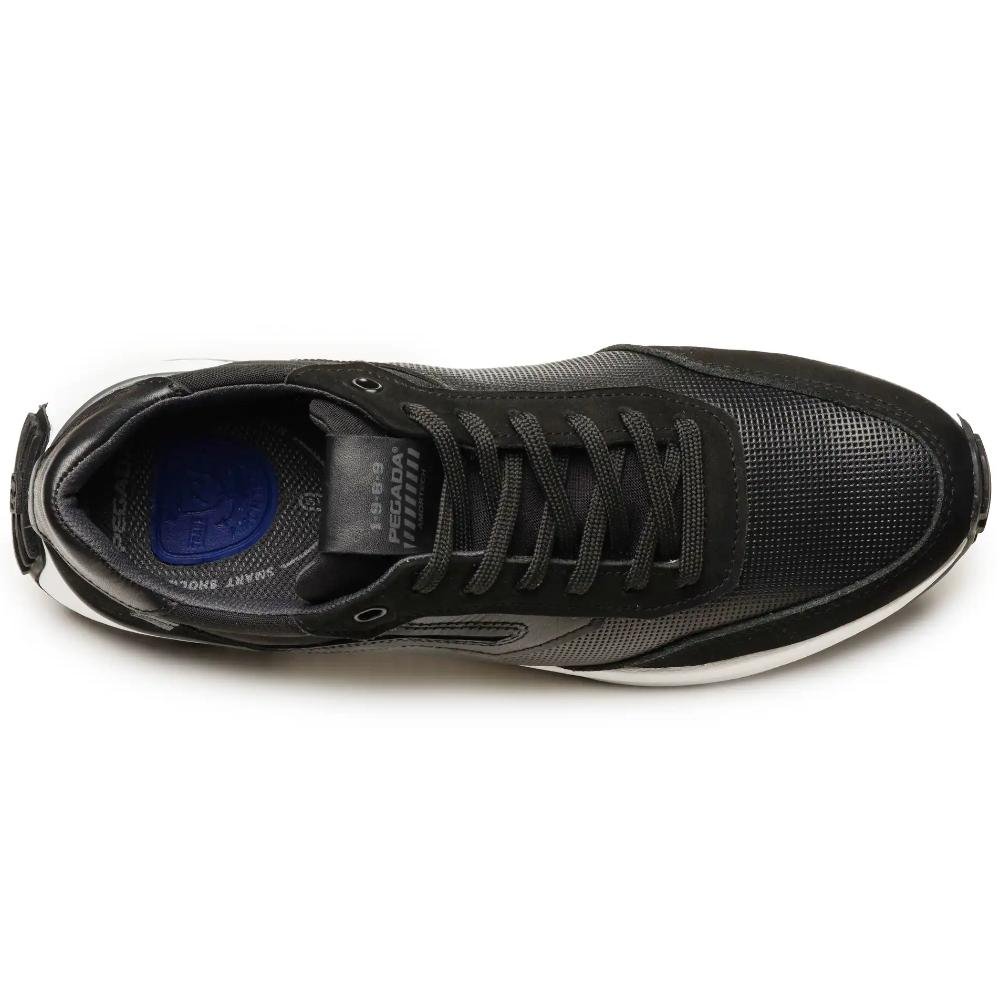 Tênis Pegada Casual Nobuck Masculino Preto 4