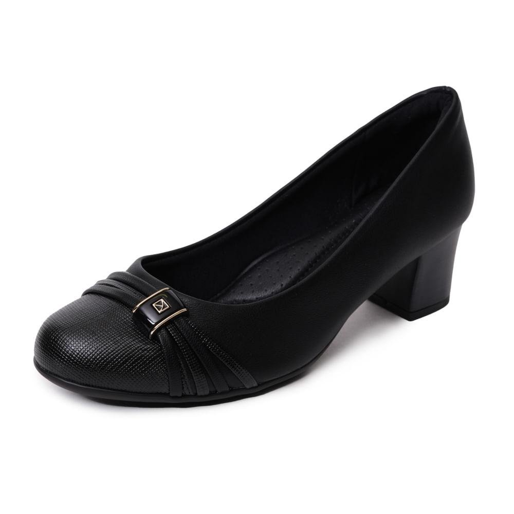Sapato Piccadilly Scarpin Feminino Preto 5