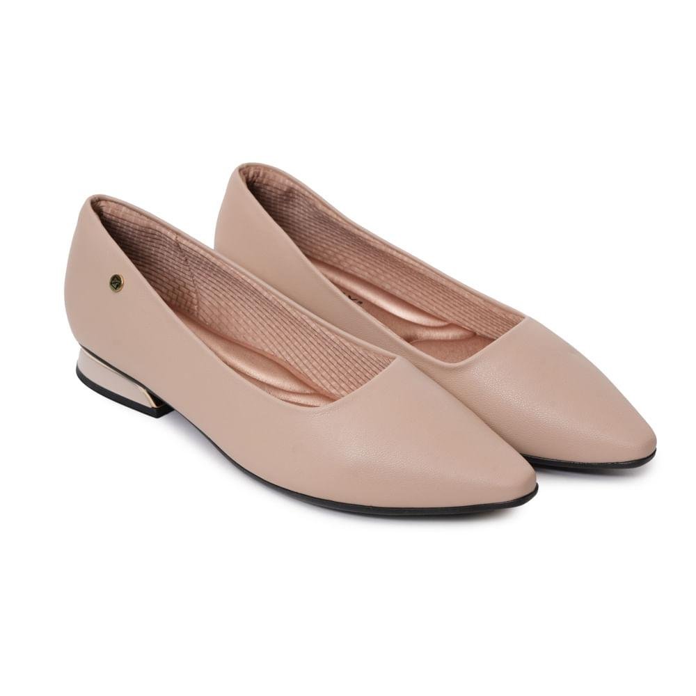 Sapatilha Salto Piccadilly Feminina Bege 4