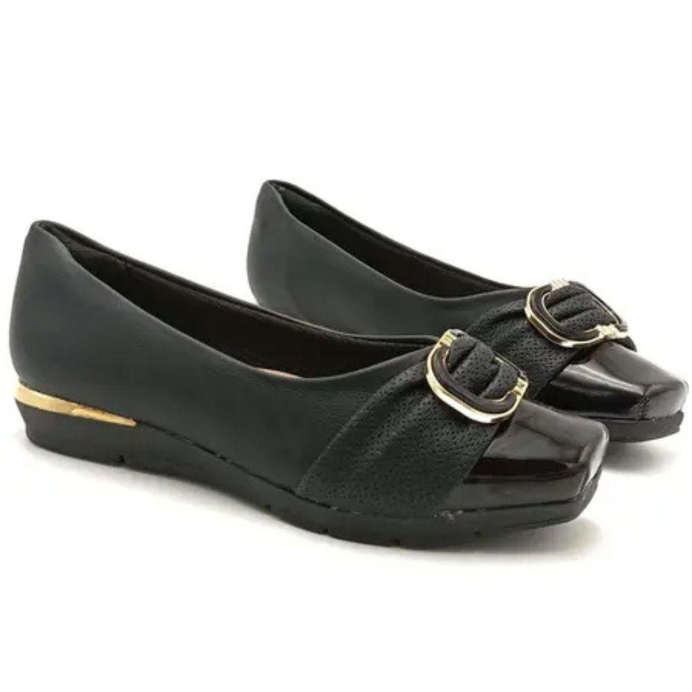 Sapatilha Piccadilly Laço Feminina Preto 4
