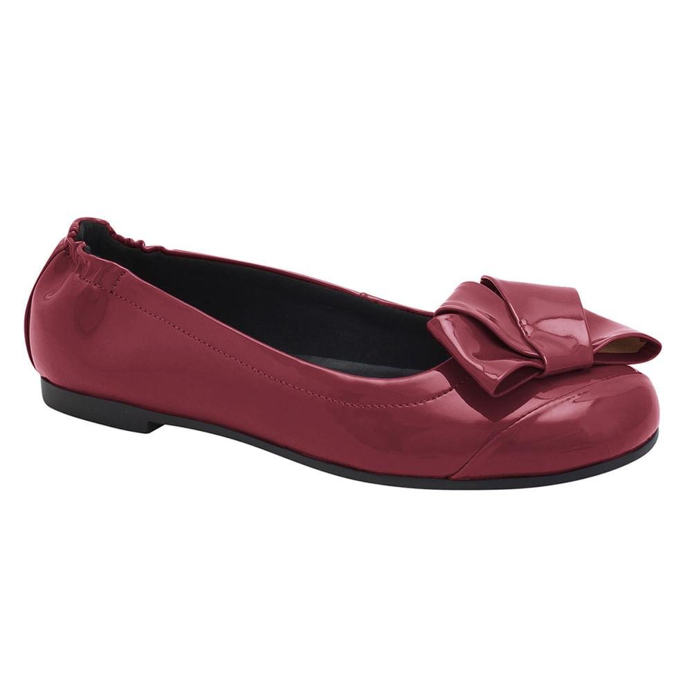 Sapatilha Quiz Laço Verniz Feminina