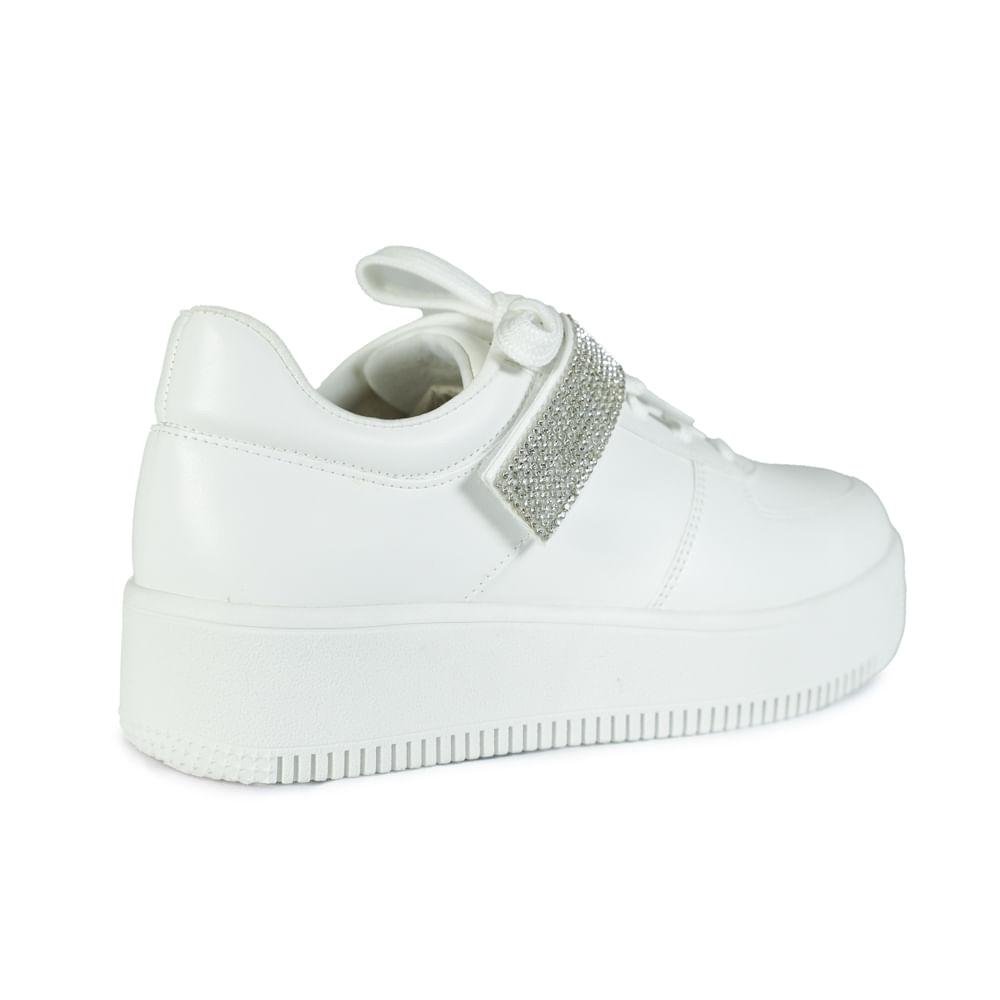 Tênis Quiz Casual Brilho Feminino Branco 6