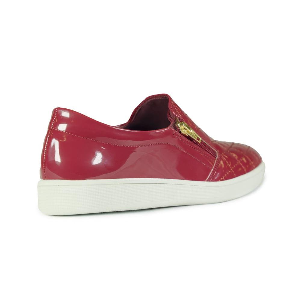 Tênis Quiz Slipe On Verniz Feminino Vermelho 5