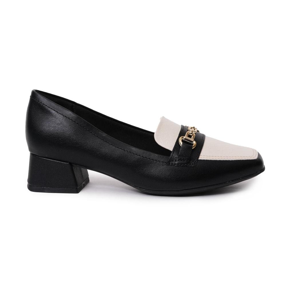 Sapato Mocassim Piccadilly Salto Grosso Feminino