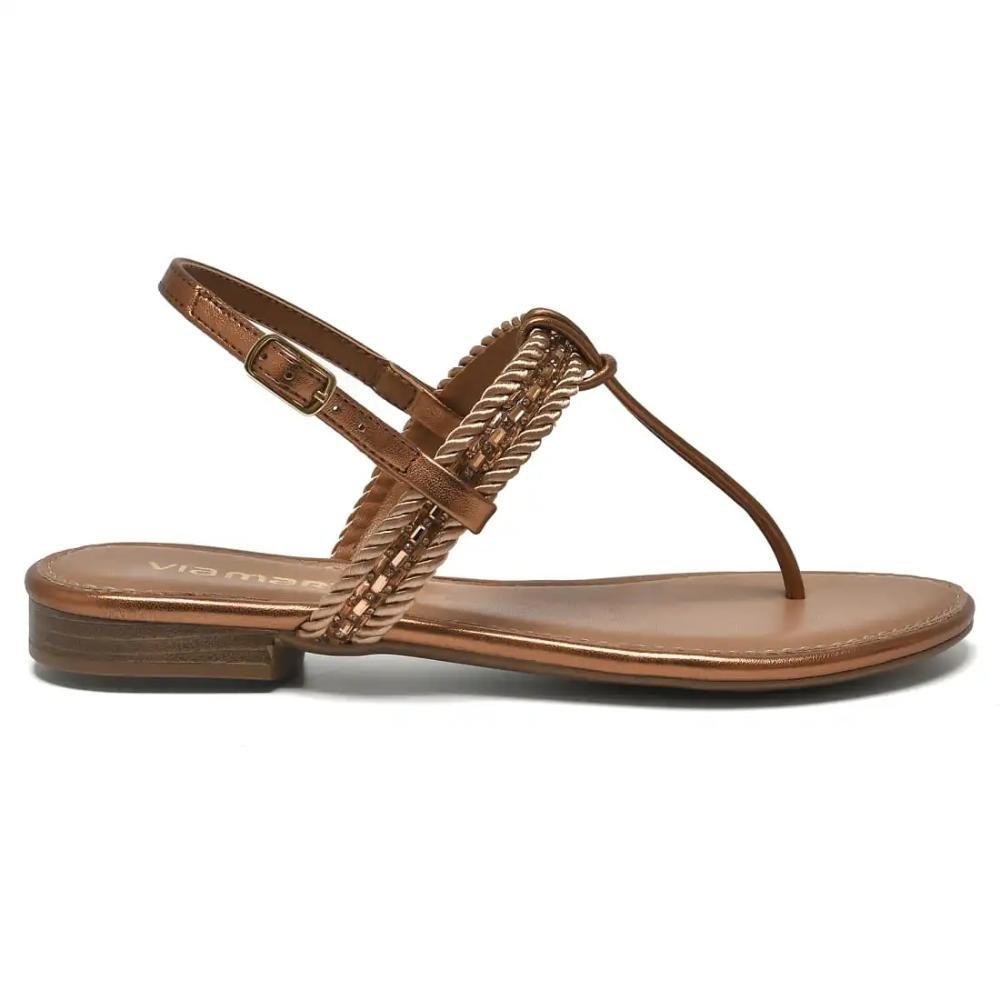 Sandália Via Marte Tiras Entrelaçadas Feminina
