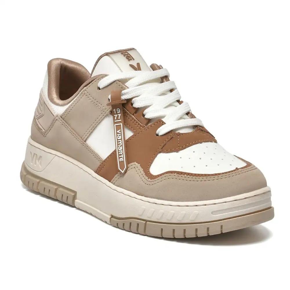 Tênis Via Marte Casual Feminino Bege 2