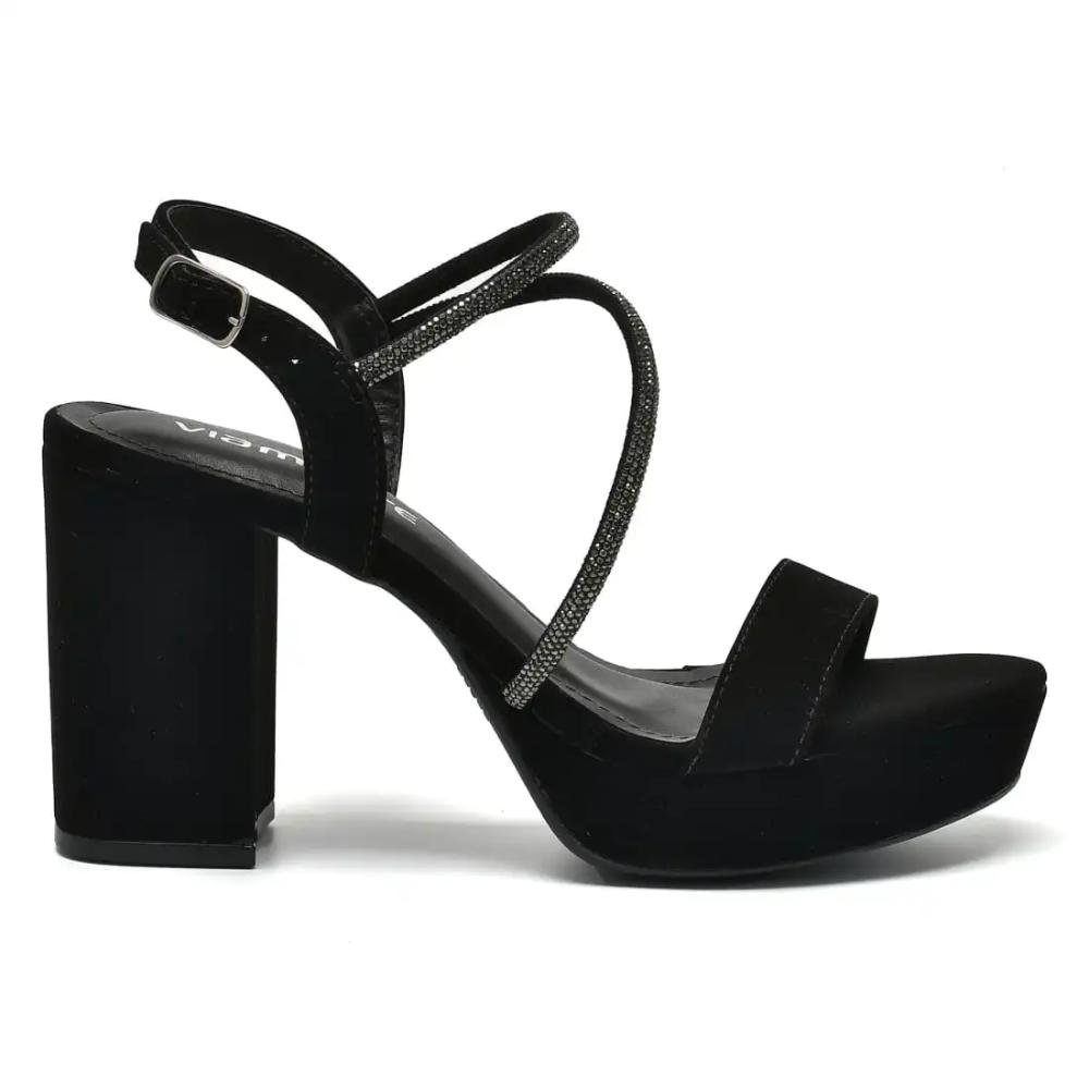 Sandália Via Marte Salto Bloco Feminina