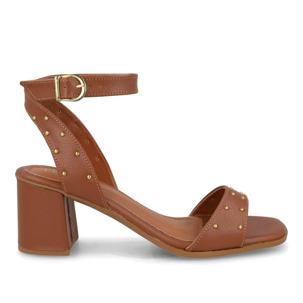 Sandália M Shuz Salto Bloco Feminina